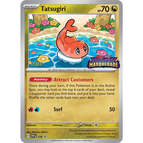 Tatsugiri - 118 (Prerelease) [Staff] (118) (SV: Scarlet & Violet Promo Cards)