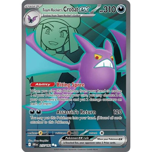 Team Rocket's Crobat ex (217/182) (SV10: Destined Rivals)