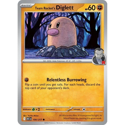 Team Rocket's Diglett (100/217) (ME: Ascended Heroes)