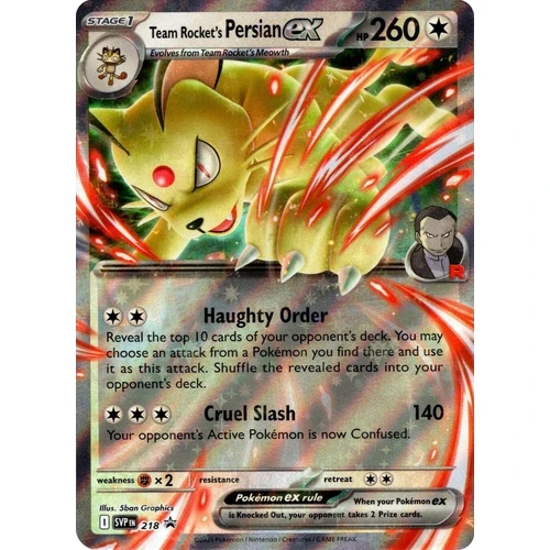 Team Rocket's Persian ex - 218 (218) (SV: Scarlet & Violet Promo Cards)