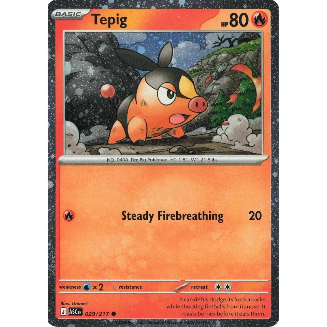 Tepig - 029/217 (Cosmos Holo) (029/217) (Miscellaneous Cards & Products)