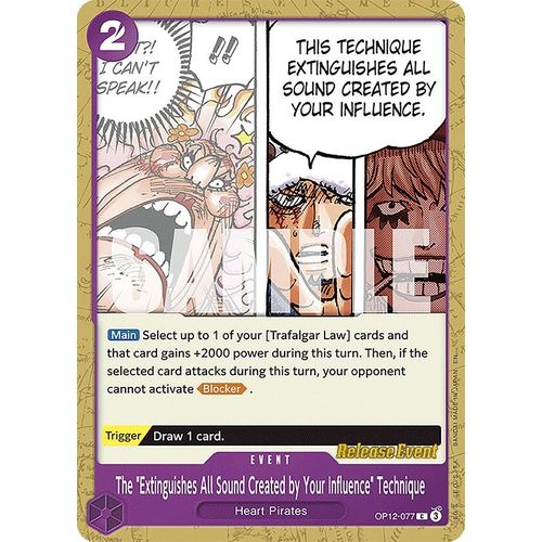 The "Extinguishes All Sound Created by Your Influence" Technique (OP12-077) (Legacy of the Master Release Event Cards)