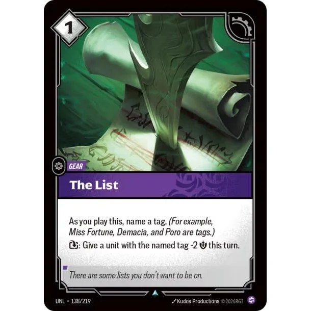 The List (138/219) (Unleashed)