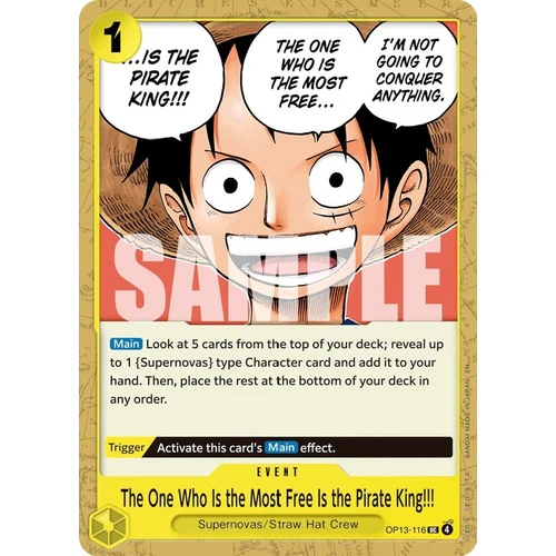 The One Who Is the Most Free Is the Pirate King!!! (OP13-116) (Carrying On His Will)