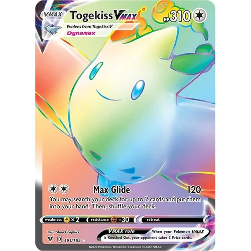 Togekiss VMAX (Secret) (191/185) (SWSH04: Vivid Voltage)