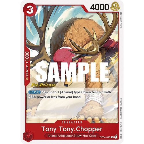 Tony Tony.Chopper (OP04-010) [Kingdoms of Intrigue Pre-Release Cards]