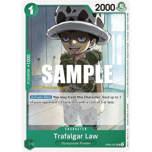 Trafalgar Law (027) (OP05-027) [Awakening of the New Era: 1st Anniversary Tournament Cards]