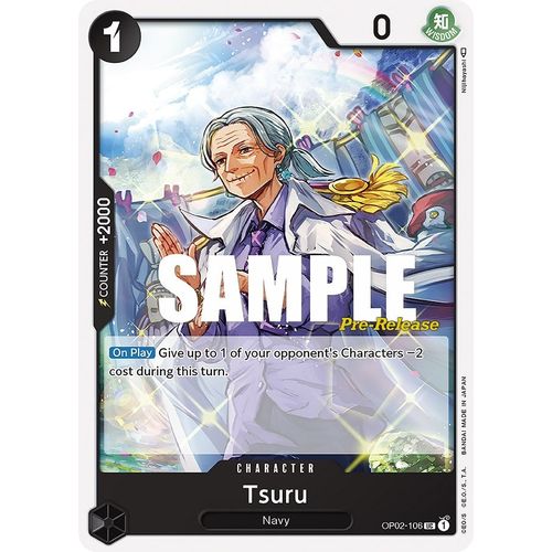 Tsuru (OP02-106) [Paramount War Pre-Release Cards]
