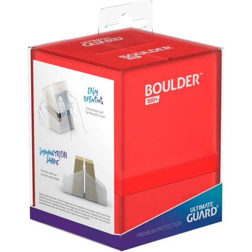 Ultimate Guard Boulder Deck Case 100+ Standard Size Ruby Deck Box - Image 4