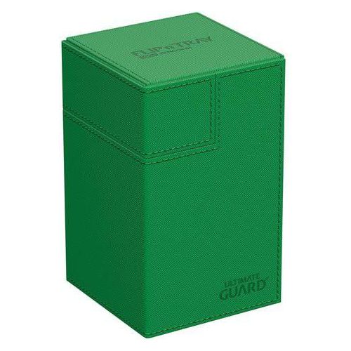 Ultimate Guard Flip n Tray 100+ XenoSkin Monocolor Green Deck Box - Image 3