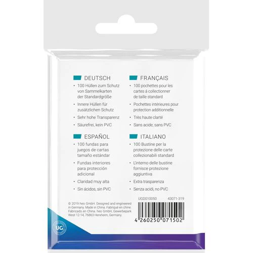 Ultimate Guard - Precise-Fit Sleeves Standard Size Transparent (100) - Image 2