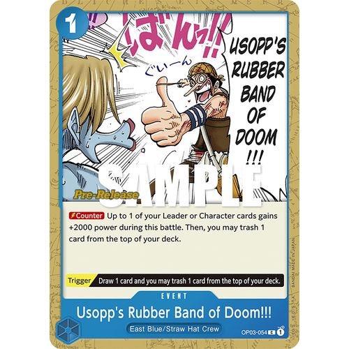 Usopp's Rubber Band of Doom!!! (OP03-054) [Pillars of Strength Pre-Release Cards]