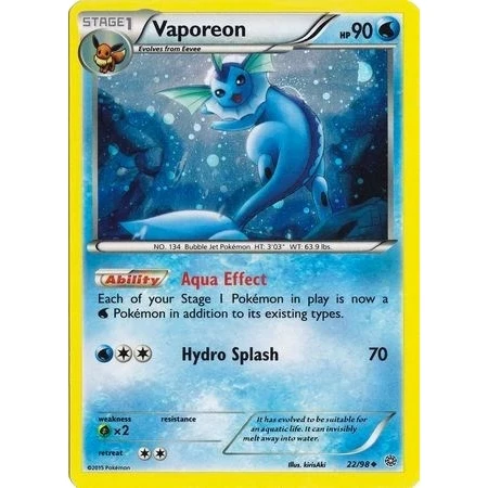 Vaporeon - 22/98 (Cosmos Holo) (022/098) (Miscellaneous Cards & Products)