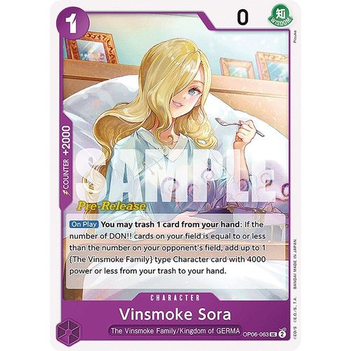Vinsmoke Sora (OP06-063) [Wings of the Captain Pre-Release Cards]