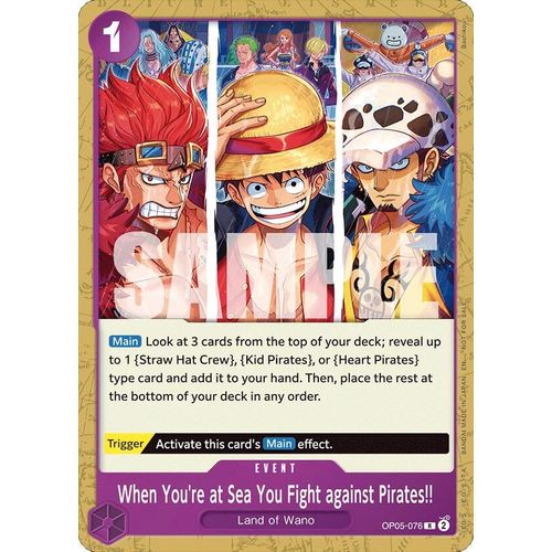 When You're at Sea You Fight against Pirates!! (2025 Pirates League Store Qualifier) (OP05-076) (One Piece Promotion Cards)