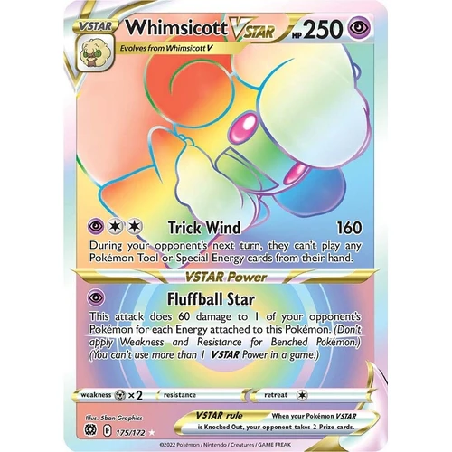 Whimsicott VSTAR (Secret) (175/172) (SWSH09: Brilliant Stars)