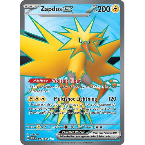 Zapdos ex (192/165) [SV: Scarlet & Violet 151]