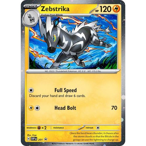 Zebstrika - 201 (Cosmos Holo) (201) (SV: Scarlet & Violet Promo Cards)